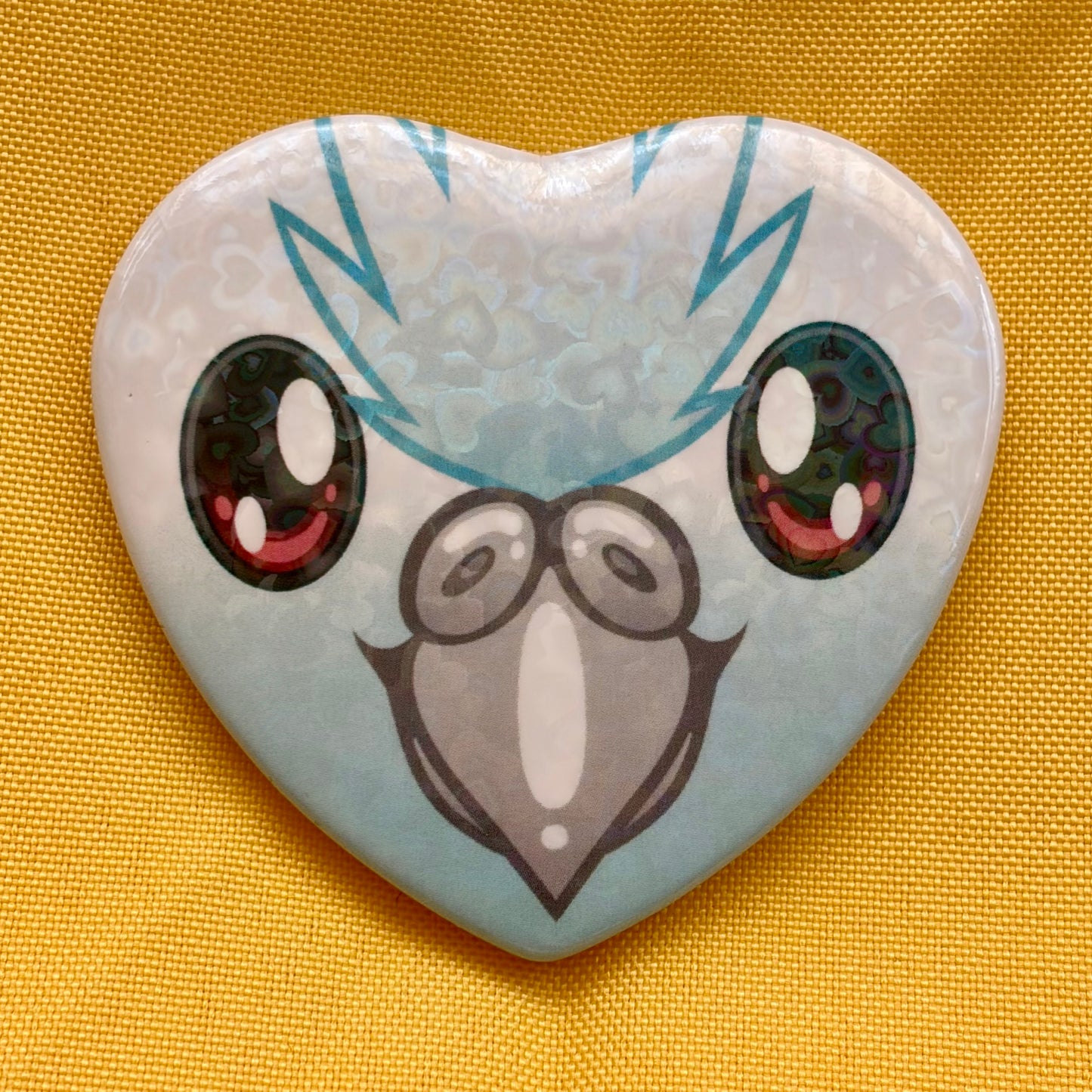 Cockatiel Heart Button