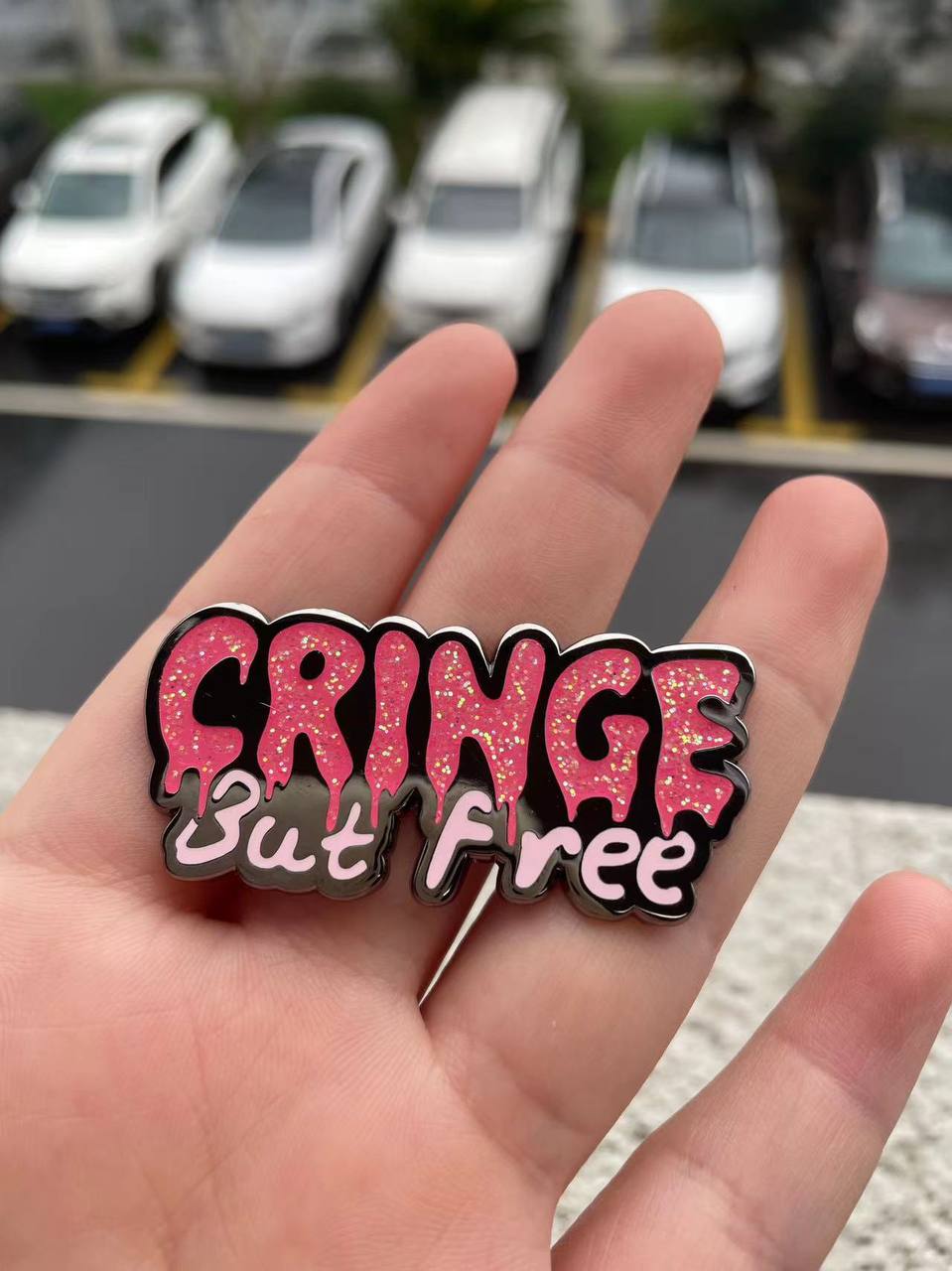 Cringe but Free Hard Enamel Pin