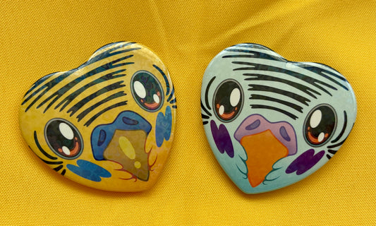 Budgie Heart Button