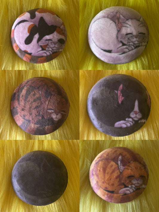 Cat Plush Buttons